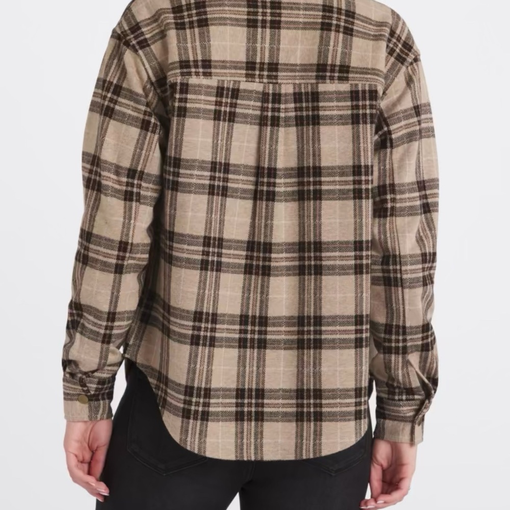 Plaid Button-Up Utility Jacket - Picture 3 of 3